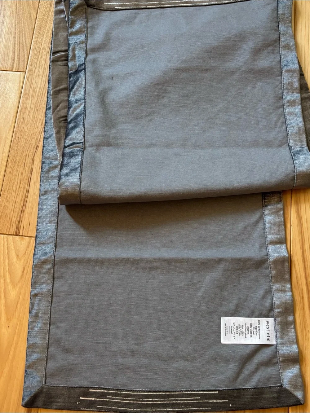NEW West Elm Luxe Lined Printed Luster Velvet Table Runner 14x90 Inches
